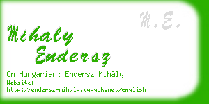 mihaly endersz business card