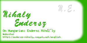 mihaly endersz business card